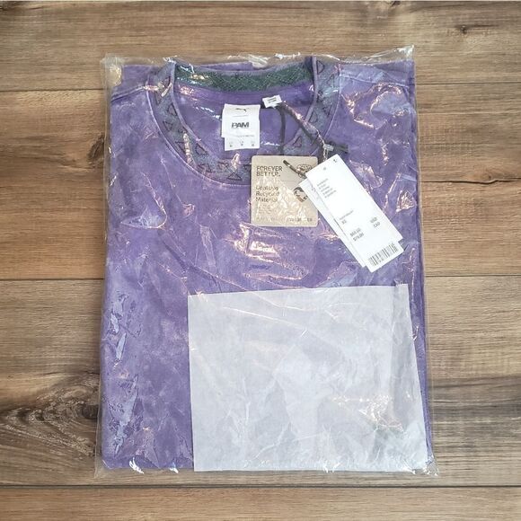 Urban Outfitters Puma X P.A.M AOP Printed Purple Tee Size Extra Small NWT - Picture 6 of 8